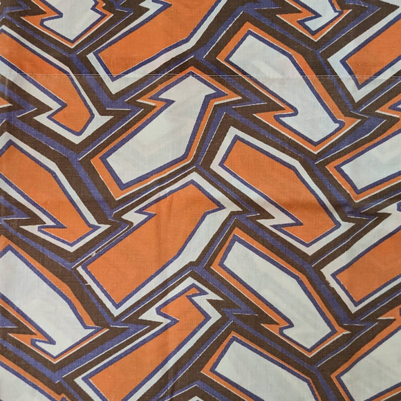 Vintage 70's Pillowcase, Funky Orange Purple & White Pattern, 1970's Bedding - Picture 8 of 10